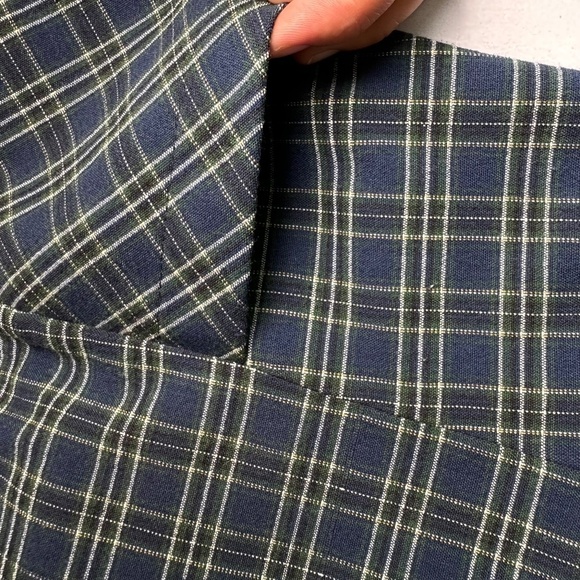 Next Page Plaid Jacket Blazer with Pockets Blue Medium 90s Brit Preppy School - Picture 11 of 12